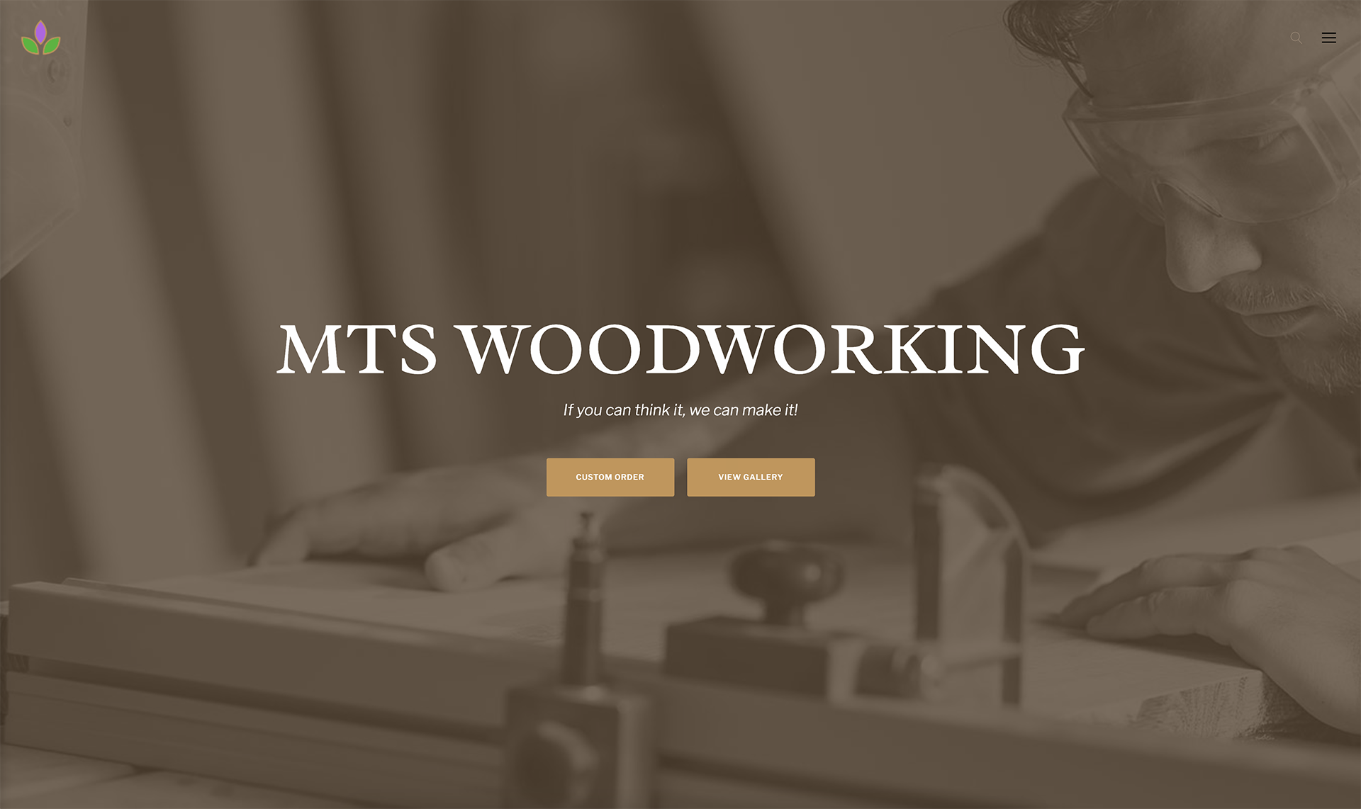 MTS Woodworking Homepage Screenshot